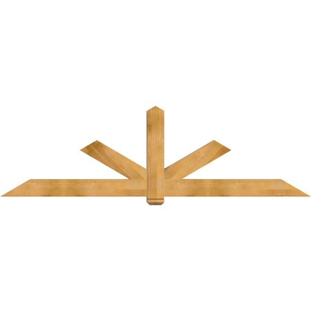 Ekena Millwork Kennewick Timber Gable Bracket, Western Red Cedar, 108"W x 31 1/2"H x 4"D x 6"F, 7/12 Pitch GBW108X31X0406KEN00RWR